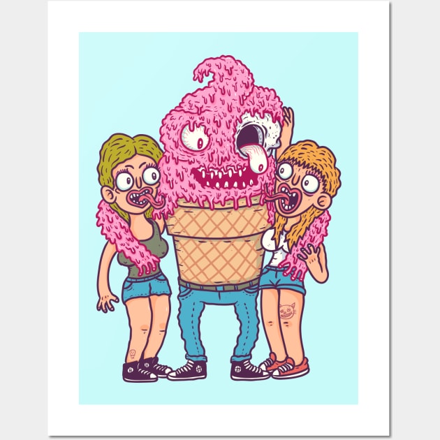 Ice cream sweety boy Wall Art by hex